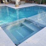 Double Sky Blue - White Aurora Subway Pattern - Glass Tile - SPA and Sun-shelf Combo Double Sky Blue - White Aurora Subway Pattern - Glass Tile - SPA and Sun-shelf Combo